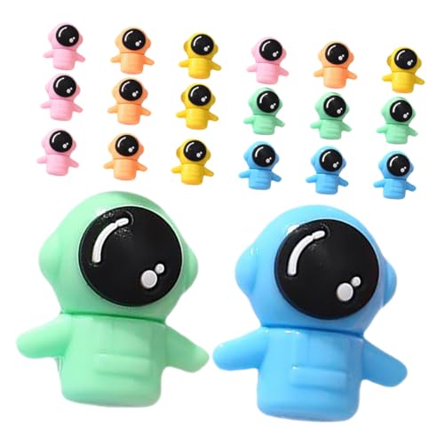 Kisangel 20 Stück Mini Astronaut Radiergummis Teiliges Set Bunte Radierer für Schule und Partys Niedliche Designs für Belohnungen und Mitgebsel Sauberes Radieren ohne Rückstände von Kisangel