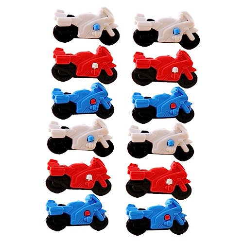 Kisangel 20 Stück Mini Radiergummis in Motorradform für Lustige Cartoon Radiergummis für Schulbedarf und für Kleine Hände Zufällige Farbe von Kisangel