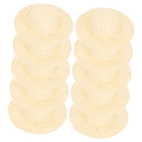 Kisangel 20 Stück Miniaturisierte Woven Puppenhüte DIY Bastelaccessoires für Puppenstuben Dekoration für Fotografie Spiel und Kreative Projekte von Kisangel
