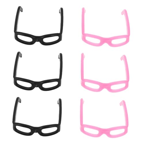Kisangel 20 Stück Puppenhausbrille Puppen puppenhaus deko Dollhouse Accessories Puppenhaus-Deko zubehör puppenhaus Mini winzige Brille Puppe verkleiden Zubehör Puppenbrille Abs von Kisangel