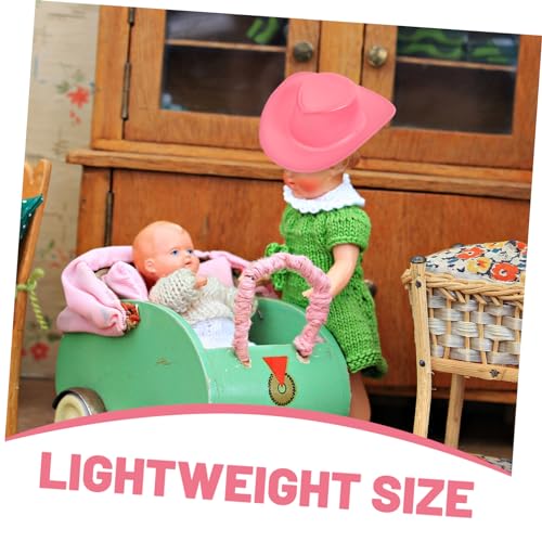 Kisangel 20 Stück Teiliges Cowboyhüte aus Kunststoff Zarte Kleine Puppenhüte mit Glitzereffekt Leichte Dekorative Hüte für Puppenhaus DIY Bastelbedarf und Partyaccessoires von Kisangel