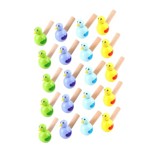 Kisangel 20 Stück Teiliges Holzpfeifen Vogel Form Bunte Kinderpfeifen für Jungen und Mädchen Fördert Musikkognition und Aufmerksamkeit für Kindergarten und Kindergeburtstag Zufällige Farbe von Kisangel