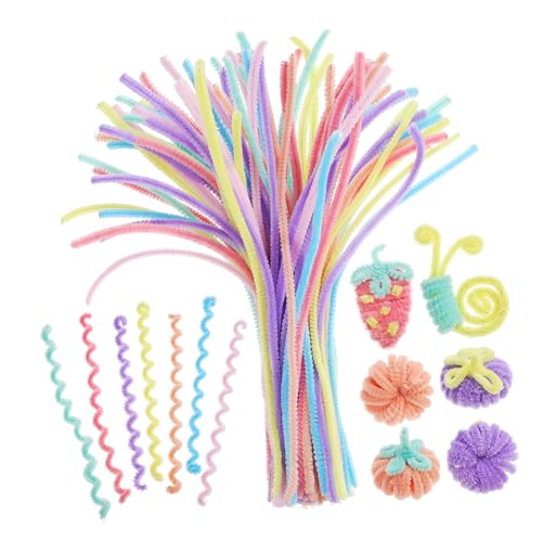 Kisangel 200Stücke Chenille Pfeifenreiniger Bastelstäbchen aus Flauschige Drähte für DIY Bastelprojekte und Dekorationen Macaron Farben und Langlebig von Kisangel