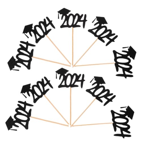 Kisangel 20Stücke Abschluss Mütze Cupcake Topper Für Graduierungsfeier Dekorative Kuchen Picks Für Unvergessliche Feiern Und Festliche Anlässe von Kisangel