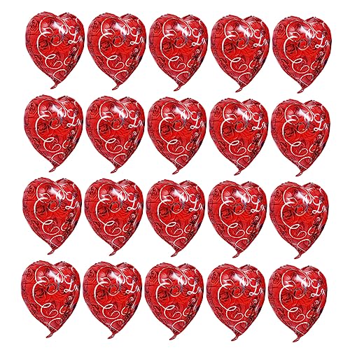 Kisangel 20Stücke Herzform Aluminium Folienballons Rot Dekoration Für Hochzeiten Valentinstag Jubiläen Und Partys Langlebiges Material Für Unvergessliche Erinnerungen von Kisangel