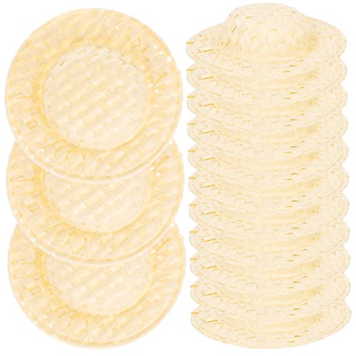Kisangel 20Stücke Puppenhüte Aus Papier Woven DIY Hüte Für Puppen Dekorative Mini Hüte Für Kreative Bastelprojekte Und Fotografie von Kisangel