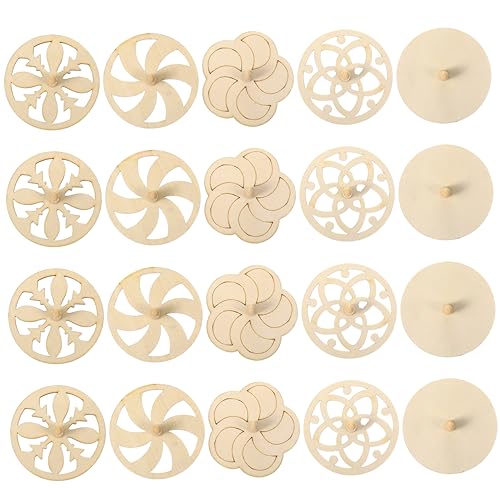 Kisangel 20stücke Teiliges Aus Unbehandelten Holz- Für Junge Mädchen Kreatives Und Bastelspielzeug Für DIY-projekte Und Fördert Die Motorischen Fähigkeiten von Kisangel
