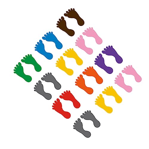 Kisangel 24 Paare Fußabdruck Bodenaufkleber Kindergarten Fußabdruck Sticker PVC rutschfest für Kinderzimmer Flur Bad Schwimmbad Einfach Klebend Ablösbar Praktische Kinderführung von Kisangel