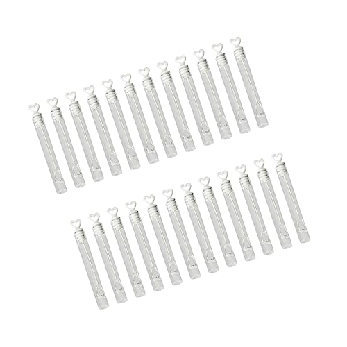 Kisangel Stück Leere Flaschen Herzform Seifenblasen Röhren Hochzeit Party Geschenkbehälter für Seifenwasser Transparent von Kisangel