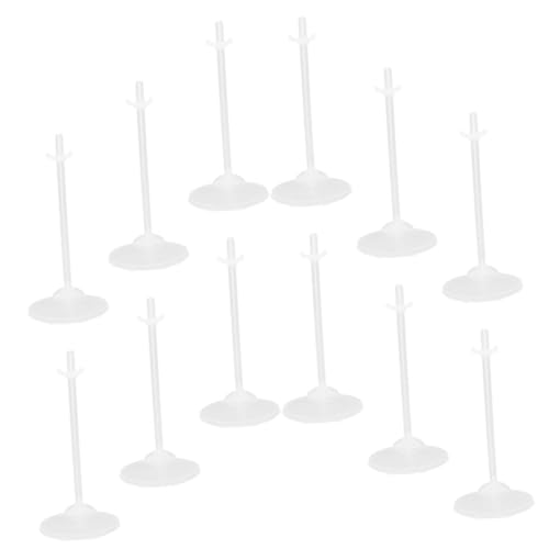 Kisangel 24 Stück Teiliges Puppenständer Transparent Stabile Doll Support Racks für Puppen Figuren Modellständer zur Sicheren Präsentation in Puppenhaus Vitrine Tisch von Kisangel