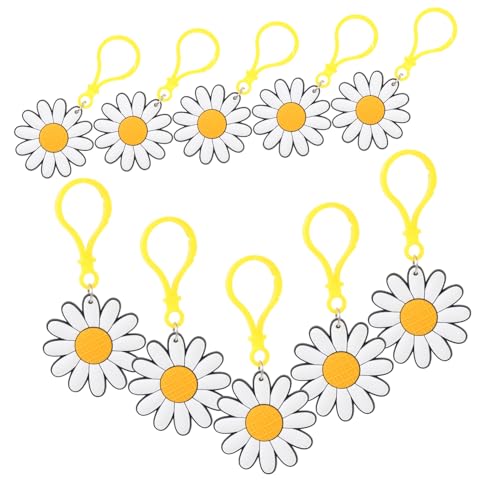 Kisangel 24Stücke Daisy Schlüsselanhänger Niedliche Taschenanhänger für Handtaschen Rucksäcke und Zufällige Farben Partys und Kleine von Kisangel