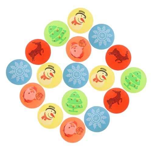 Kisangel 24Stücke Leuchtende Hüpfbälle Für Weihnachten Nachleuchtende Partyspielzeuge in Bunten Designs Weihnachtsdekoration Und Spaß Für Kinderpartys Festliche von Kisangel