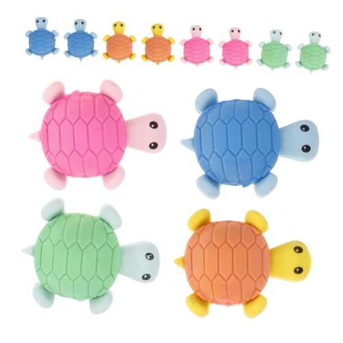 Kisangel 24Stücke Schildkröten Form Radiergummi Lustige und Farbenfrohe Schreibwaren für Weicher Radiergummi für Bleistiftfehler Langlebig und Sicher für Schule von Kisangel