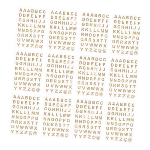 Kisangel 25 Blatt Selbstklebende Transparente Buchstabensticker mit Goldenem Heißpräge Umweltfreundliches Papier Leicht Abziehbar für Scrapbook Notizbücher und Bastelprojekte von Kisangel