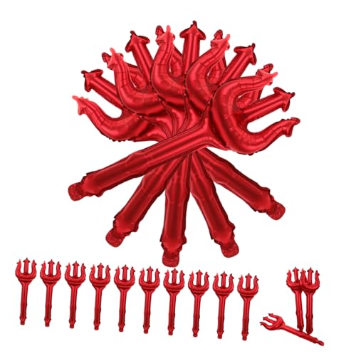Kisangel 25Stücke Halloween Aluminiumfolien Luftballons mit Teufelshörnern Party Requisiten für Kostüme Dekoration für Halloween Feiern und Festlichkeiten von Kisangel