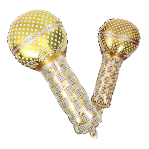 Kisangel 2Stücke Aluminiumfolien Mikrofonballons Goldene Luftballons Für Geburtstagsfeiern Ktv Dekoration Und Babyparty Für Unvergessliche Erinnerungen Und Fotokabinen von Kisangel