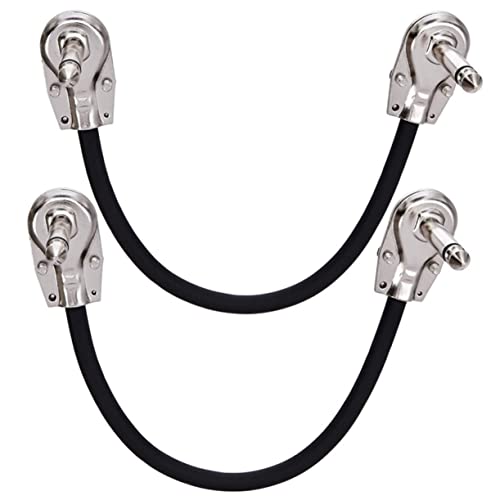 Kisangel 2Stücke Gitarren Patch Kabel Silberne Flache Stecker Hochwertige Audioverbindung Für Gitarre Bass Und Musikinstrumente Zuverlässige von Kisangel
