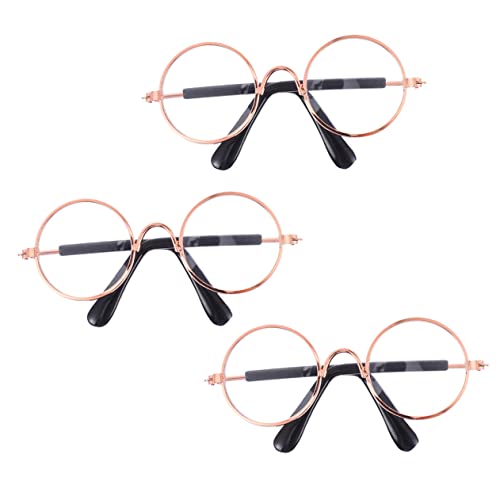 Kisangel 2Stücke Mini Sonnenbrillen Für Puppen Teiliges Stylische Runde Brille Aus Langlebigem Zubehör Für Puppen Und Haustiere Für Kreative Verkleidung Und Spielspaß von Kisangel