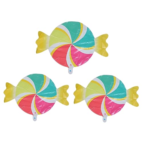 Kisangel 3 Stück Ballon aus Aluminiumfolie Requisiten Geburtstag farbig erste ballons balloons luftballone gasballon luftbalons ballongas ballonie Feier Ballon Party-Ballon- Colorful von Kisangel