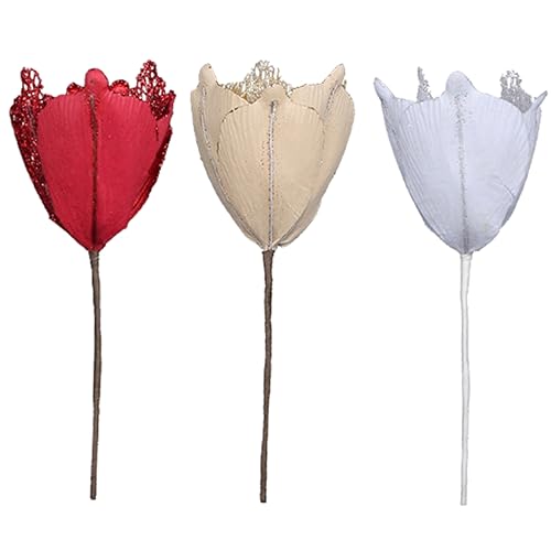 Kisangel 3 Stück Künstliche Weihnachtsblumen Teiliges Poinsettia mit Glitzer für Weihnachtsbaumdeko Langlebig Bruchsicher Schaum Festliche Christbaumschmuck Deko für Warme Kisangel 3 Stück Künstliche Weihnachtsblumen Teiliges Poinsettia mit Glitzer für Weihnachtsbaumdeko Langlebig Bruchsicher Schaum Festliche Christbaumschmuck Deko für Warme von Kisangel