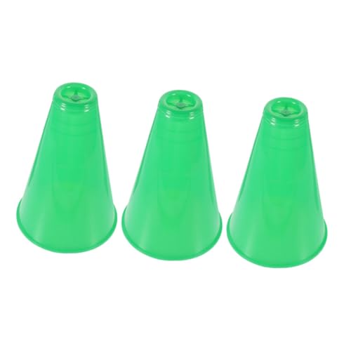 Kisangel 3 Stück Outdoor Lautsprecher Spielhupe Party Trompete Partyhupe Megaphon Für Party Tragbares Kunststoffhupenspielzeug Jubelnder Geräuschmacher Handheld Megaphone Jubelhupe Pp Grün von Kisangel