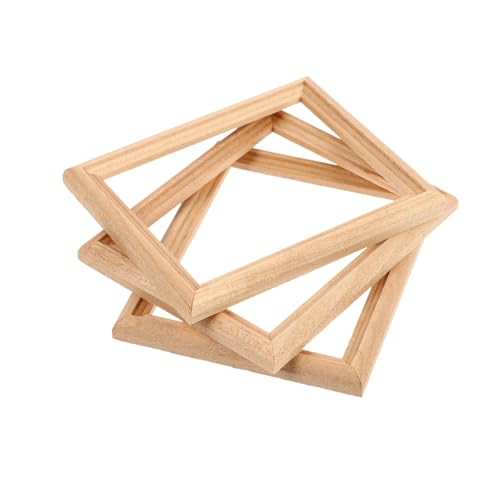 Kisangel 3 Stück Teiliges Mini Holz Bilderrahmen Puppenhaus Dekoration aus Natürlichem Holz Umweltfreundlich Sicher als Puppenhaus Zubehör Geschenkidee Kisangel 3 Stück Teiliges Mini Holz Bilderrahmen Puppenhaus Dekoration aus Natürlichem Holz Umweltfreundlich Sicher als Puppenhaus Zubehör Geschenkidee von Kisangel