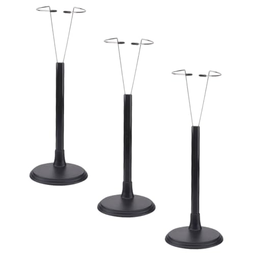 Kisangel 3 Stück Verstellbare Puppenständer Stabiler Doll Display Halter für Actionfiguren und Handgemachte Modelle Material Schwarz für Vitrine und Zuhause von Kisangel