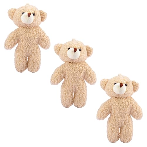 Kisangel 3 Stück Weicher Bär Plüschtier-schlüsselanhänger Entzückender Butterbär-schlüsselring Für Jungen Und Mädchen Heimdekoration Entzückendes Design von Kisangel