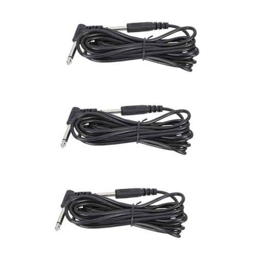 Kisangel 3 Stücke Audioleitung lautsprecher kabel für elektrische gitarre Audiokabel Kabel für E-Gitarre Kabel für gitarre Audioverbindungskabel Gitarrenkabel PVC Black von Kisangel