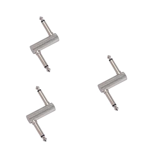Kisangel 3 Stücke Effekt Stecker Effekt Pedal Gitarre Pedal Gitarre Pedal Koppler Gitarre Effekte Pedal Koppler Silber von Kisangel