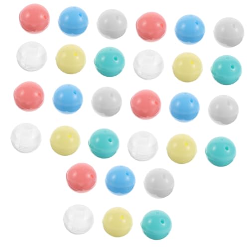 Kisangel 30 Stück Teiliges Mini-vending-maschinen Kapseln Bunte Runde Kunststoffkugeln Transparente Spielzeugkapseln DIY Partydeko Nachfüllungen für Claw Maschinen Kompakt und Tragbar von Kisangel