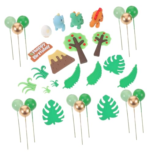 Kisangel 33 Stück Teiliges Wildtier Cake Topper Set mit Handgefertigten Farbenfrohen Dschungel Waldtier-motiven Vielseitig für Geburtstagskuchen Einfache Anwendung Party Cake Picks von Kisangel