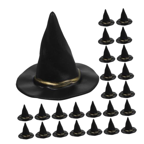 Kisangel 36 Stück Halloween Puppenhaus Kleinzubehör Kappe Zauberer Bastelarbeiten DIY Party Und Kleine Puppen Hexenprojekte &Amp; Schwarze Miniatur Feiertagsdekorationen Zubehör Mini von Kisangel