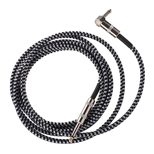Kisangel 3M Gitarrenkabel Gewebt Rechtswinkel Zu Gerade Professionelles Audiokabel Für Gitarre Bass Mixer Und Effekte Langlebig Und Schön von Kisangel