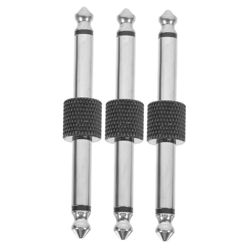 Kisangel 3Stücke Gitarren Patch Adapter Gerade Pedalkupplung für Effektive Signalübertragung Robustes Metallmaterial für Musiker und Gitarristen Zubehör von Kisangel