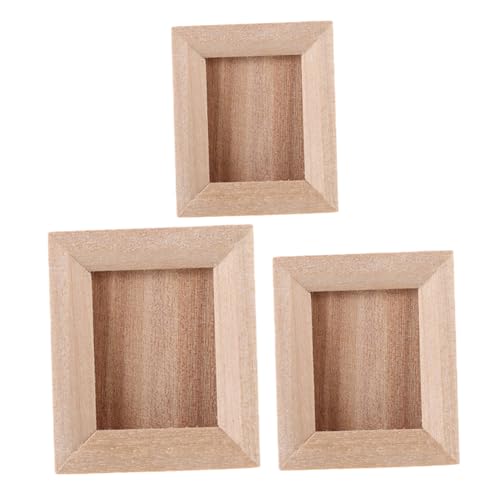 Kisangel 3pcs Mini Dollhouse Bildrahmen Miniaturhaus Accessoires Holz Bilderrahmen Für Handwerk, Winziger Bilderrahmen Für Puppenhaus Kisangel 3pcs Mini Dollhouse Bildrahmen Miniaturhaus Accessoires Holz Bilderrahmen Für Handwerk, Winziger Bilderrahmen Für Puppenhaus von Kisangel