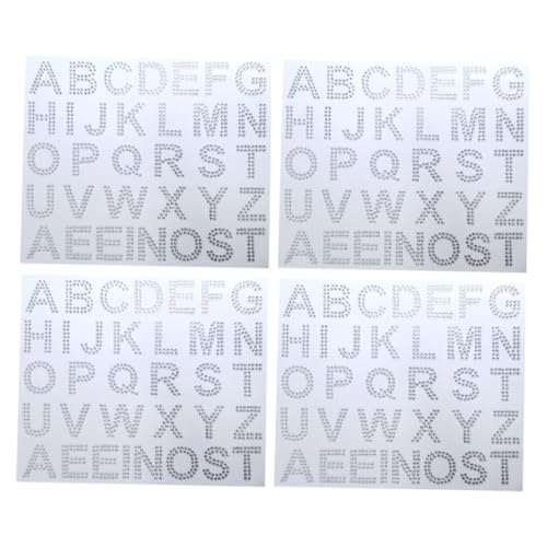 Kisangel 4 Blätter Glitzer Buchstaben Aufkleber Strasssteine Selbstklebend für Kleidung DIY Schmuck Dekoration Modische Acryl Buchstaben Sticker für Textilien und Bastelprojekte Kisangel 4 Blätter Glitzer Buchstaben Aufkleber Strasssteine Selbstklebend für Kleidung DIY Schmuck Dekoration Modische Acryl Buchstaben Sticker für Textilien und Bastelprojekte von Kisangel