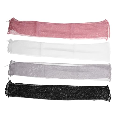 Kisangel 4 Paare Damen Armstulpen Sommer UV schutz Ärmelschoner Atmungsaktiv Leicht Netzstoff Kühlend Sport Outdoor Fahrrad Golf Handschutz in Klassisch Hautrosa von Kisangel
