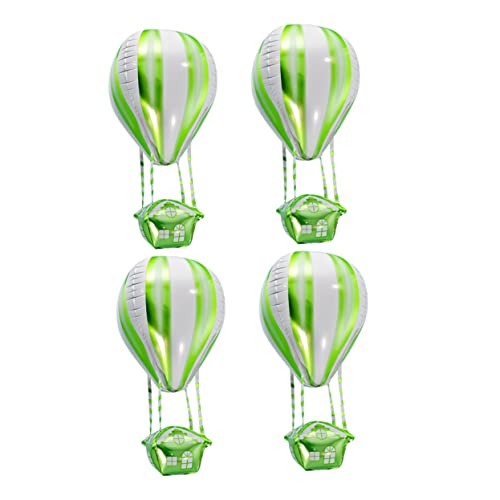 Kisangel 4 Stück Ballon aus Aluminiumfolie UV Heißluftballon Ballon königlich für 4d Die Und -Geburtstagsparty-Zubehör Heißluftballons. Luftballons Green von Kisangel