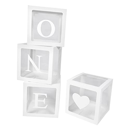 Kisangel 4 Stück Boxen mit Herzballon und One Buchstaben für Geburtstagsfeier Transparente Deko für Shower und Partys für Fotokulissen und Festliche Anlässe Kisangel 4 Stück Boxen mit Herzballon und One Buchstaben für Geburtstagsfeier Transparente Deko für Shower und Partys für Fotokulissen und Festliche Anlässe von Kisangel