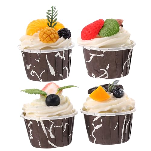 Kisangel 4 Stück Kuchenmodell-Requisiten Dessert-Modelle künstliche Kuchen prop lebensechte gefälschte Kuchen Fotorequisite für künstliche Lebensmittel Simulation Kuchen Pu von Kisangel