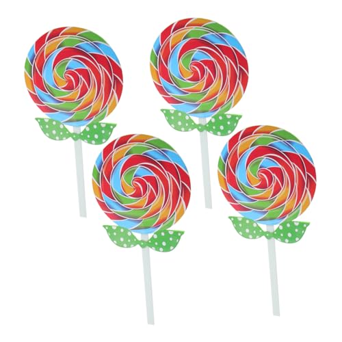 Kisangel 4 Stück Lutscher-requisiten Riesige Süßigkeiten-requisiten Gefälschte Lutscher Fotorequisiten Für Übergroße Ornamente Foto-requisiten Für Produkte Big Lollipop Prop Plastik von Kisangel