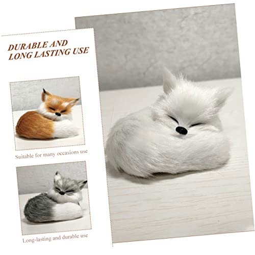 Kisangel 4 Stück Plüschtiere Dekoration Realistische Fuchsfiguren aus Hochwertigem Plüschstoff Detailgetreue Tierornamente für Kinderzimmer Wohnzimmer Handliche Kuscheltiere und Dekorative von Kisangel