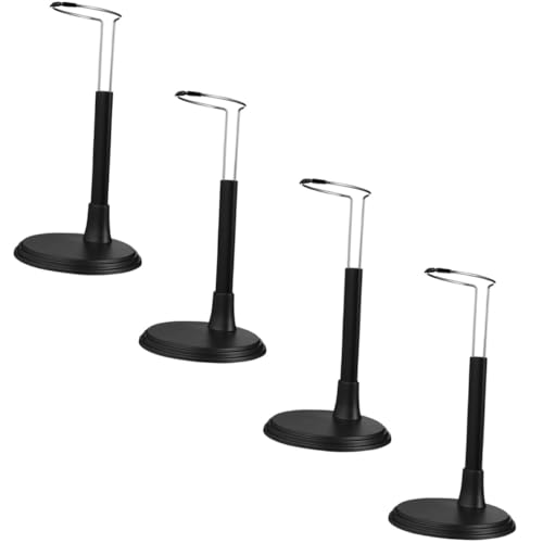 Kisangel 4 Stück Puppenständer Schwarz Doll Racks aus und Abs Stabile Puppenhalterung mit Rutschfestem Sockel Sicherer Halt für Sammlerpuppen und Displayzwecke von Kisangel