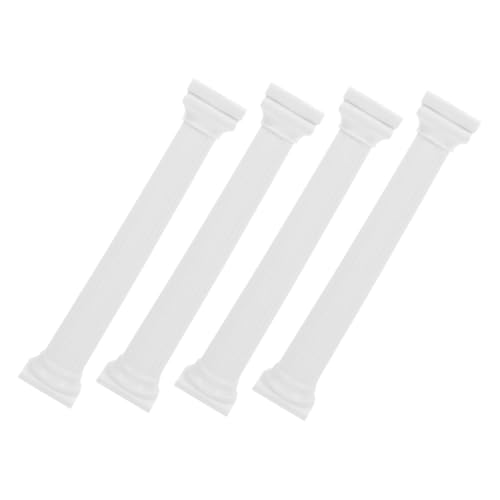 Kisangel 4 Stück Römische Säulen-Kuchenstütze unterstützt Halter Zahlen Hochzeit Inhaber tortenständer set Säulen zur Dekoration architektonisches Harzornament Regalsäule Plastik Weiß von Kisangel