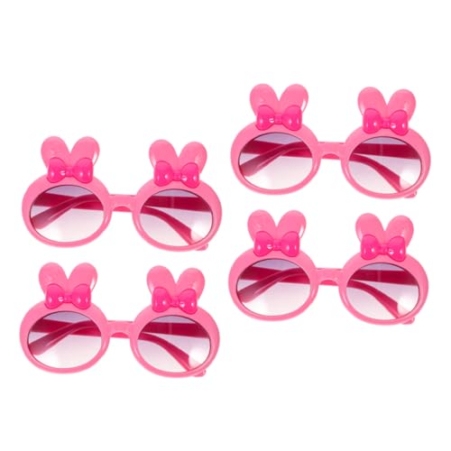 Kisangel 4 Stück Sonnenbrillen Für Foto- Hasen Mit Gläser Cool Strand Tiersonnenbrille Für Klein Rahmen Polarisiert Neuartige Brillen Party Schwimmen Rosa Stk von Kisangel