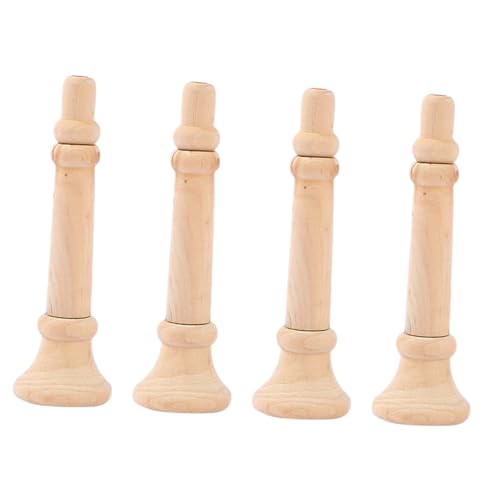 Kisangel 4 Stück Teiliges DIY Holzhörner für Handbemalt Kreatives Bastelspielzeug Pädagogische Holz-trompeten Fördert Musikalische Früherziehung und Kreative Malfähigkeiten von Kisangel
