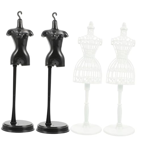 Kisangel 4 Stück Teiliges Mini Puppenständer Displayständer für Puppenkleider Modedesign DIY Basteln Stabiles Sicheres Puppenzubehör von Kisangel