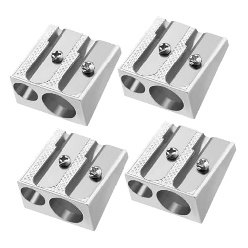 Kisangel 4 Teiliger Bleistiftspitzer Handspitzer Für Bleistifte Für Buntstifte Skizzenstiftspitzer Bleistiftspitzer Buntstiftspitzer Mini Silber Aluminiumlegierung von Kisangel