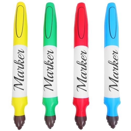 Kisangel 4 große aufblasbare Marker für Kinder, aufblasbare PVC-Buntstifte, lebendige Aquarellstift-Requisiten für Partygeschenke, Foto-Requisiten und Schulbedarf von Kisangel